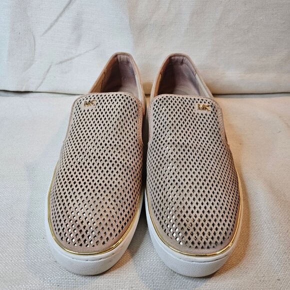 Michael Kors Women's Keaton Rose Gold Slip On Sneakers - Size 9 - Picture 2 of 9